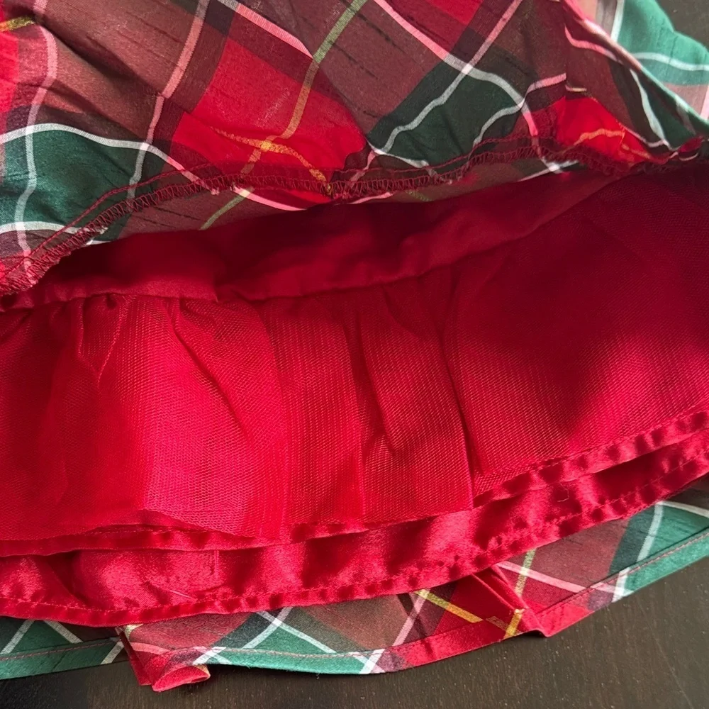 Gymboree Festive Plaid Skirt with Bow